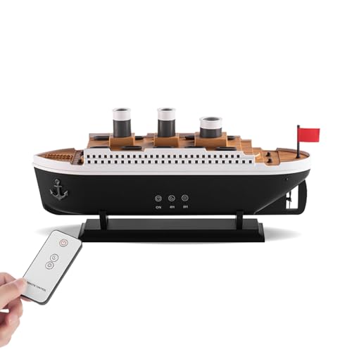 Luftbefeuchter Schiff Diffusor mit Fernbedienung 7 Beleuchtungs und 2 Nebelmodi, Aroma öl Diffuser Humidifier, Aromatherapie Luft Diffusor Luftbefeuchter, Nano-Nebel Diffusor von CJHZQYY