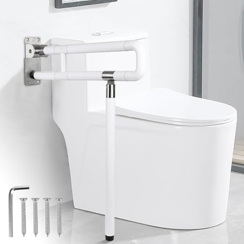 Toiletten Wandstützgriff WC Haltegriff für Behinderten, Stützgriff Sicherheitsgriff für Dusche Badezimmer, Klappbar Rutschfest Wandmontage Haltegriffe Griffe von CJHZQYY