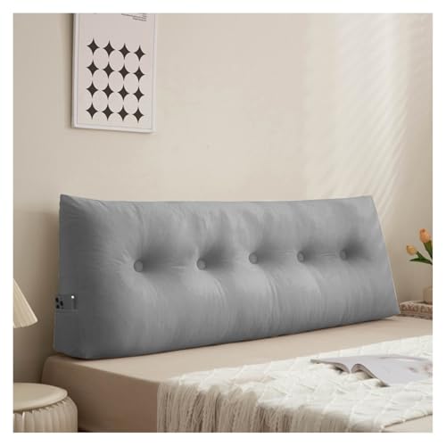 CJJZFO Rückenkissen, Lesekissen für Bett und Sofa, Wand Keilkissen für Nacken, Schulter, Rücken und Lendenwirbelstütze, mit Waschbarem Bezug(Dark Gray,100 * 40 * 12cm) von CJJZFO