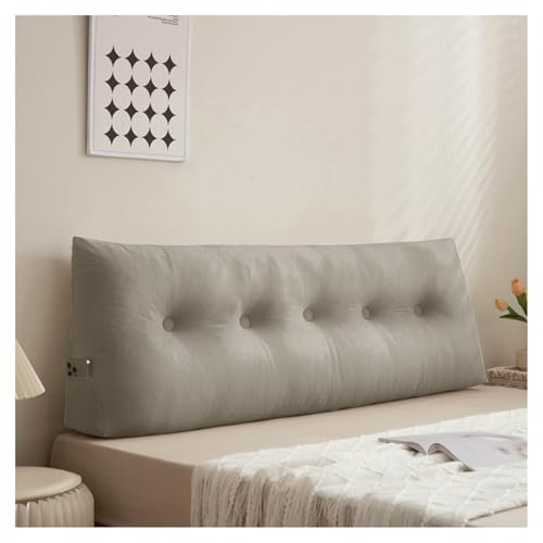 CJJZFO Rückenkissen, Lesekissen für Bett und Sofa, Wand Keilkissen für Nacken, Schulter, Rücken und Lendenwirbelstütze, mit Waschbarem Bezug(Light Gray,80 * 40 * 12cm) von CJJZFO