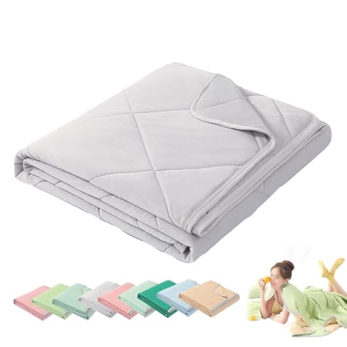 CJJZFO Cooling Sleep 3 Lagen Kühldecke Premium Sommerkühldecken Anti Schweiß Atmungsaktive Komfortdecken und Sofadecken, Sleep Kühldecke, Kühlende Decken(Gray,180 * 220cm) von CJJZFO