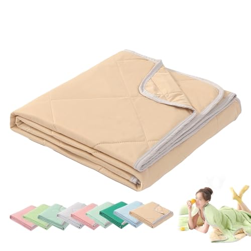 CJJZFO Cooling Sleep 3 Lagen Kühldecke Premium Sommerkühldecken Anti Schweiß Atmungsaktive Komfortdecken und Sofadecken, Sleep Kühldecke, Kühlende Decken(Light Brown,150 * 200cm) von CJJZFO