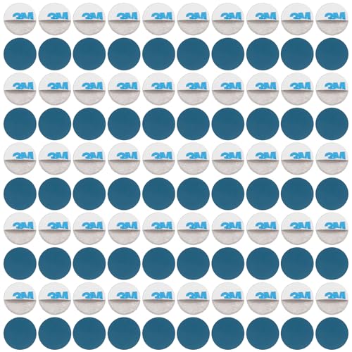 100 PCS Metallplättchen Selbstklebend, Runde Metallplatte für Magnete, Selbstklebende Metallplatten, Geeignet für Heimdekoration, Figurenaufbewahrung, Büromaterial, Durchmesser 20 mm, Silber von CJMUQHEHH