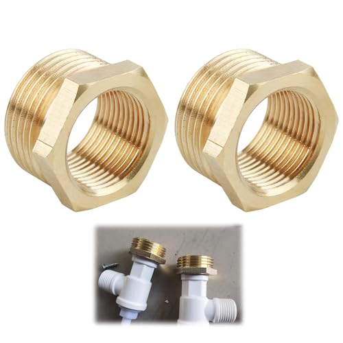 2 Stück Brass Reducer Reduzierung 1 Zoll Auf 3/4 Zoll, Messing Hexagonal Reducer Adapter, Messing Reduzierstück (Außend 32mm & Innend 25mm), Reduziernippel for Conversion of Water Pipe Connections von CJMUQHEHH