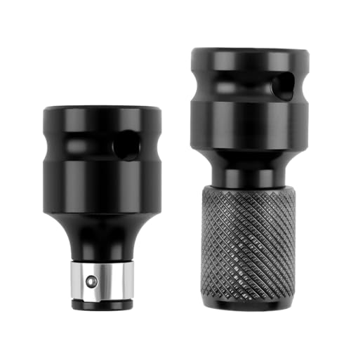 2 Stück Schlagschrauber Adapter 1/2 Zoll auf bit 1/4 Zoll Bit Adapter, Hochhärter Kohlenstoffstahl, Robuste Stecknuss Adapter mit Sicherheitsklemme, Multifunktionaler Adapter für und Auto Reparaturen 2 Stück Schlagschrauber Adapter 1/2 Zoll auf bit 1/4 Zoll Bit Adapter, Hochhärter Kohlenstoffstahl, Robuste Stecknuss Adapter mit Sicherheitsklemme, Multifunktionaler Adapter für und Auto Reparaturen von CJMUQHEHH