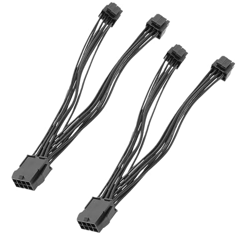 20cm GPU Y-Kabel PCIe 8 Pin auf 2x 8-Pin (6+2) Splitter Adapter Stecker, 18AWG Grafikkarten Y-Kabel 8 pin Stromkabel für NVIDIA/AMD GPUs, Stromadapter 8 pin PCIe Kab el, langlebig und Plug & Play von CJMUQHEHH