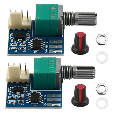 2Pack PWM Fan Speed Controller, drehzahlregler 12v, DC 0-12V 4 Draht PC CPU Fan Speed Controller regler schalter, Variabler Geschwindigkeitsco von CJMUQHEHH