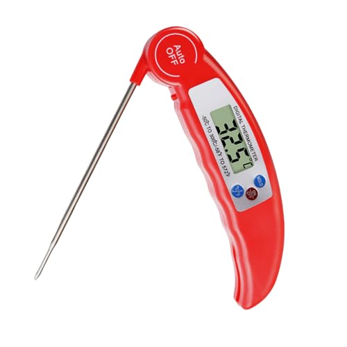 Fleischthermometer Digital -50 °C bis 300 °C mit, Bratenthermometer küchenthermometer mit LCD Bildschirm, Thermometer Kochen Bratenthermometer 3s Lesen, Genauigkeit ±0,1℃, zum Kochen,Backen,Steak von CJMUQHEHH