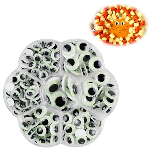 Wackelaugen Selbstklebend, Leuchtende Bastelaugen Selbstklebend Kunststoff, Kulleraugen Selbstklebend für DIY Kunsthandwerk Aufkleber Dekoration, Spielzeuge Zubehör 8 12 10 15 mm (220 Stück) Wackelaugen Selbstklebend, Leuchtende Bastelaugen Selbstklebend Kunststoff, Kulleraugen Selbstklebend für DIY Kunsthandwerk Aufkleber Dekoration, Spielzeuge Zubehör 8 12 10 15 mm (220 Stück) von CJMUQHEHH