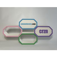 Neu in Weiß Modulares Oktagon Regal | Ohne Led Erweiterbar Durch Plug-In-System Wand - Tischregal Für Gaming von CJManufactory