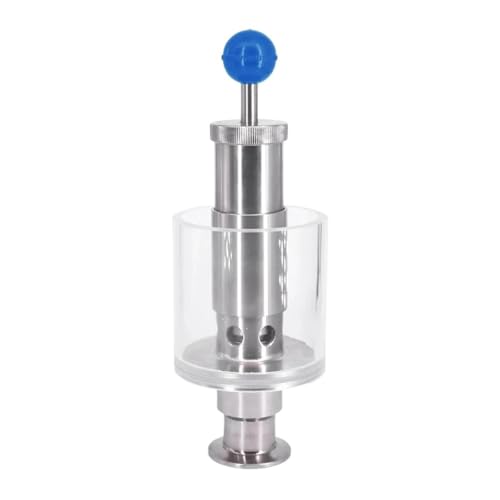 1.5" Tri Clamp 0-3.0 Bar Adjustable Pressure Relief Safety Valve Sanitary SUS304 Stainless Steel(32mm Pipe OD K50.5mm) von CJTWNBIO