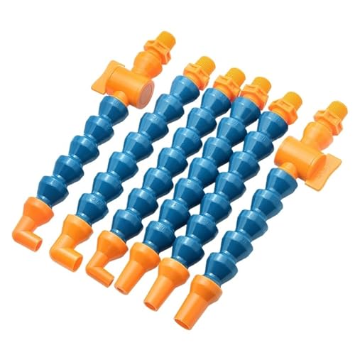 3/8" Cooling Tube Plastic Flexible Water Oil Coolant Pipes Hoses Pipe with Right Angle Round Nozzle Valve Switch for CNC(Nozzle-4367,400mm) von CJTWNBIO