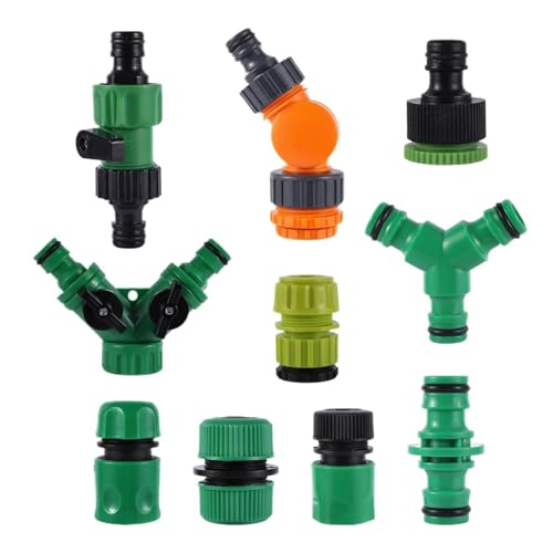 Bewässerungswasserschlaucharmaturen 3/4,16MM,1/2 Zoll Schlauchadapter Gartenbewässerungsschnullerarmaturen Y-Ventilarmaturen(2637) von CJTWNBIO