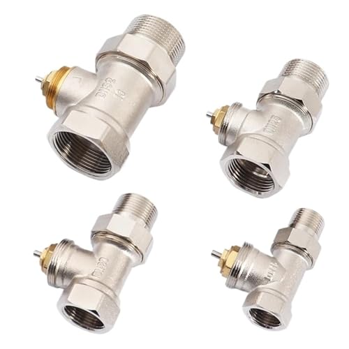 Brass Straight Radiator Valve Without Thermostatic Head for System DN15 DN20 DN25 DN32 Temperature Controller(DN32) von CJTWNBIO