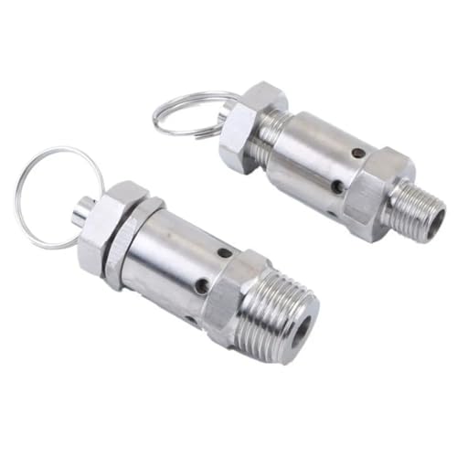 CJTWNBIO 1/4" 1/2" BSPT Male 0.5-2 2-6 6-10 Bar Adustable Stainless Sanitary Spring Pressure Relief Safety Valve(1/2",BSPT_0.5-2 BAR) von CJTWNBIO