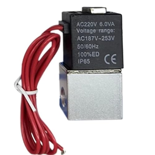 CJTWNBIO 12 V 24 220 Pneumatisches elektrisches Magnetventil 2-Positionen-Anschluss Normalerweise geschlossener Luftmagnet 6 mm 8 Schlauchanschluss(PC 12MM Fittings,DC 24V) von CJTWNBIO