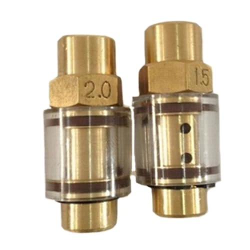 Ölrücklauf-Rückschlagventil, Ölrücklauf-Schauglas, Schrauben-Luftkompressor-Zubehör, 1/8 Zoll, komplett aus Kupfer, transparent, visuell(DN2.0) von CJTWNBIO