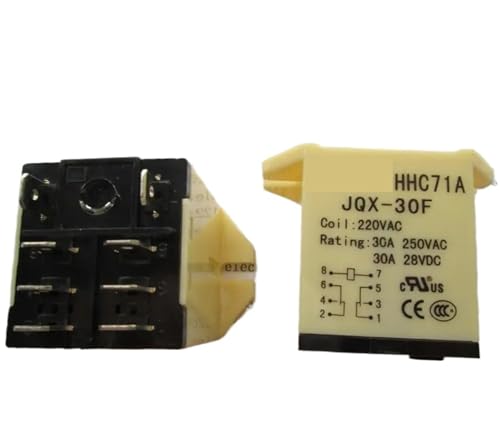 Relais HHC71A-JQX-30F-220VAC HHC71A JQX-30F 2Z 220VAC HHC71A-JQX-30F-2Z-220VAC 30A 220VAC 8-polig(10PCS) von CJTWNBIO