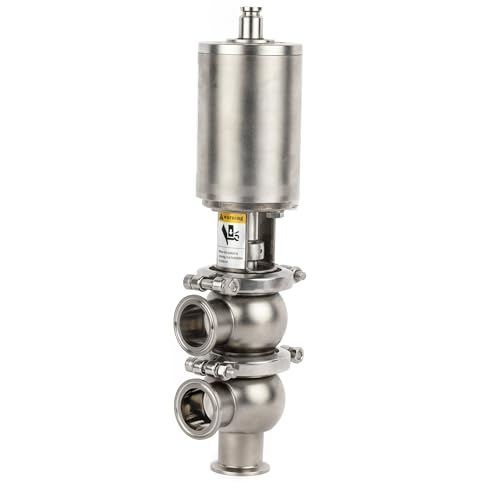 Stainless Steel Sanitary Grade SS304 SS316L Pneumatic Steering Valve Double Single Action Control(4in,SS304-medium voltage) von CJTWNBIO