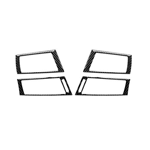 Für BMW X5 E70 X6 E71 2008–2013 Kohlefaser-Türgriff-Scheinwerferschalter Leselicht Lenkrad-Dekoration Abdeckung Verkleidung (Farbe: Seitenluftauslass) von CJWY