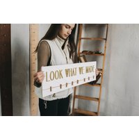 3D-Fischgräten-Schild „Look What I Made", Made"-Schild Mit Magneten, Individuelles Schild Für Spielzimmer-Wanddekoration 3D-Fischgräten-Schild „Look What I Made", Made"-Schild Mit Magneten, Individuelles Schild Für Spielzimmer-Wanddekoration von CJamStore