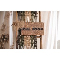 Benutzerdefiniertes Horizontales Adressschild Aus Holz, Hausnummernschild Mit Schwarzem Rahmen Und Straßenname, Benutzerdefinierte Schilder Auf von CJamStore