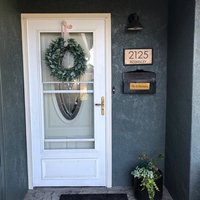 Briefkasten Schild, Hausnummer Schild Eckig Waagerecht , Adressschild von CJamStore