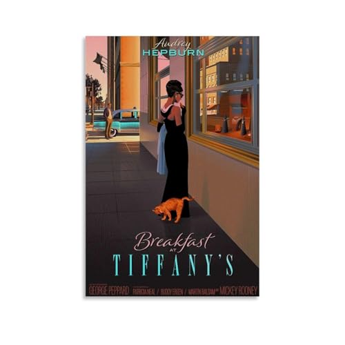 CJianqiang Filmposter "Breakfast at Tiffany's.2", Leinwand-Kunstposter, Wanddekoration, Gemälde, Schlafzimmer, Gemälde, Wohnzimmer, Poster, moderne Heimdekoration, Poster, 40 x 60 cm, ungerahmter Stil CJianqiang Filmposter "Breakfast at Tiffany's.2", Leinwand-Kunstposter, Wanddekoration, Gemälde, Schlafzimmer, Gemälde, Wohnzimmer, Poster, moderne Heimdekoration, Poster, 40 x 60 cm, ungerahmter Stil von CJianqiang