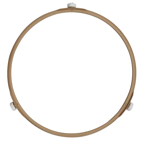 8.8" Microwave Turntable Ring with 15 mm Rollers, Microwave Oven Glass Plate Rotating Tray Support, Glass Plate Rotating Roller Ring, Ring Outer Diameter 8.8 Inch(22.2 cm), Roller Height 15 mm ,Brown von CKANDAY