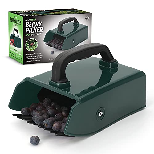 CKB LTD Berry Picker Handheld Easy Scoop Comb Tool Fruit Harvester Plastic Metal Garden Outdoor Camping Blueberry Blackberry All Berries Rake Scoop for Fruit Foraging Harvesting Collector - Green von CKB LTD