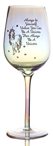 Boxer Gifts Glänzendes Be A Unicorn Lustre Weinglas mit Einhorn-Motiv…, Glass, 1 Stück (1er Pack) von Boxer Gifts