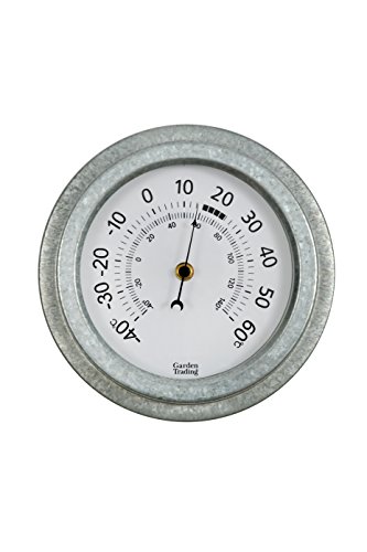 CKB LTD® Vintage Outdoor Wall Garden Thermometer Gartenthermometer| Innen - und Außenbereich mit wetterfestem verzinktem Stahl | Traditionelle Anzeige Galvanisierter Stahl von CKB LTD