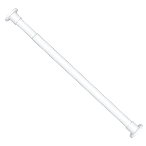 Edelstahl-Duschvorhangstange, 25 mm Durchmesser, verstellbare Feder-Edelstahl-Teleskopstange, einfach zu montieren, geeignet for Badezimmer, Fenster und Kleiderschränke.(White,59~94.5/1.5~2.4m) von CKDKASZ