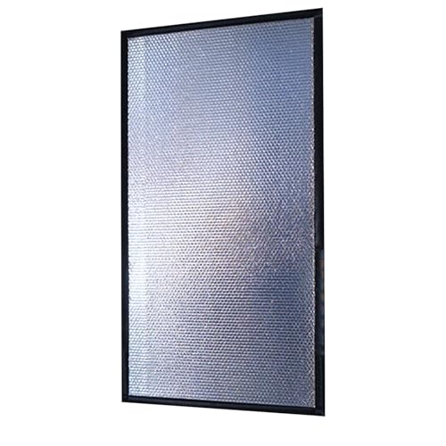 Fenster-Sichtschutzfolie,Sonnenschutz- und Wärmeschutzfolie aus Aluminium,mit Klettverschluss zur Befestigung,geeignet for Schlafzimmer,Badezimmer und Wohnmobile(Black,50x130cm/19.7x51.1in) von CKDKASZ