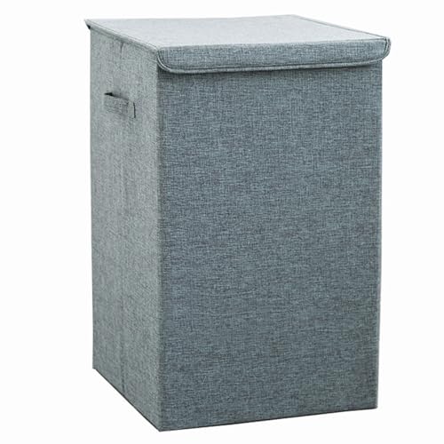 Großvolumiger Wäschekorb mit Deckel, klappbar und freistehend, mit praktischen Griffen. Geeignet for Waschküchen, Badezimmer, Schlafzimmer und Wohnheime.(Blue,L) von CKDKASZ