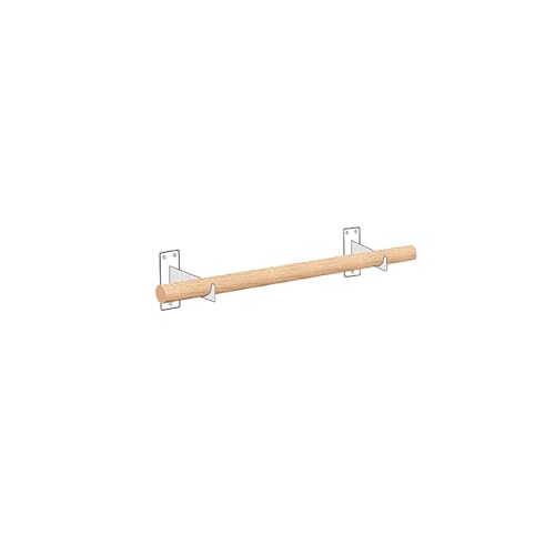Kleiderstange, Kleiderstange aus massivem Holz, zum Aufhängen und Trocknen von Kleidung, geeignet for Bekleidungsgeschäfte/Friseursalons/Wohnzimmer(60cm/23.6in) von CKDKASZ