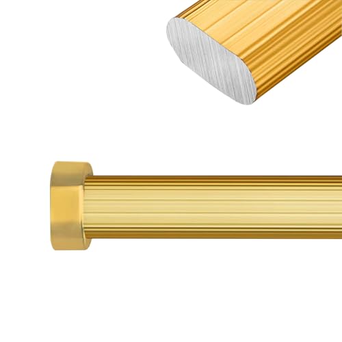 Kleiderstange, aus massivem Aluminiumlegierung, Metallstange zum Aufhängen von Kleidung, geeignet for Kleiderschränke, Wäscheschränke und Waschküchen.(Gold,60cm) von CKDKASZ