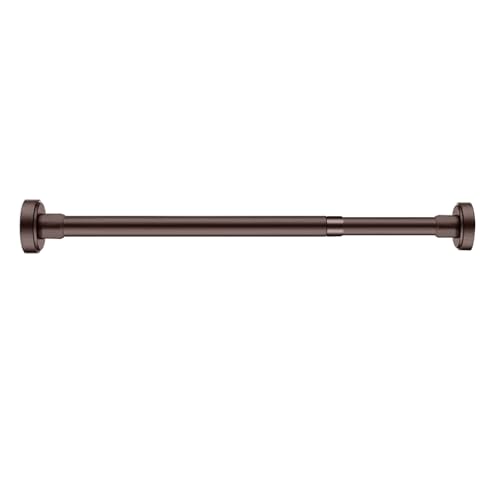 Kleiderstange, verstellbar und ausziehbar, aus Edelstahl mit 25 mm Durchmesser, geeignet for Kleiderschränke, Waschküchen, Schlafzimmer und Wohnmobile.(Brown,30~35cm/11.8~13.7in) von CKDKASZ