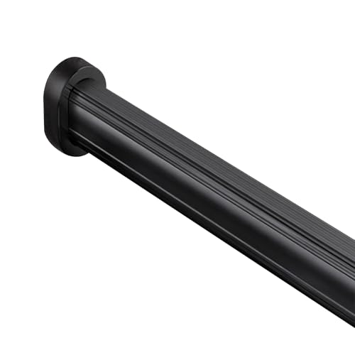 Kleiderstange aus Aluminiumlegierung, geeignet zum Aufhängen von Kleidung, 3 mm dicke Metallkleiderstange, geeignet for Kleiderschränke, Waschküchen und Badezimmer.(Black,20in/50.8cm) von CKDKASZ
