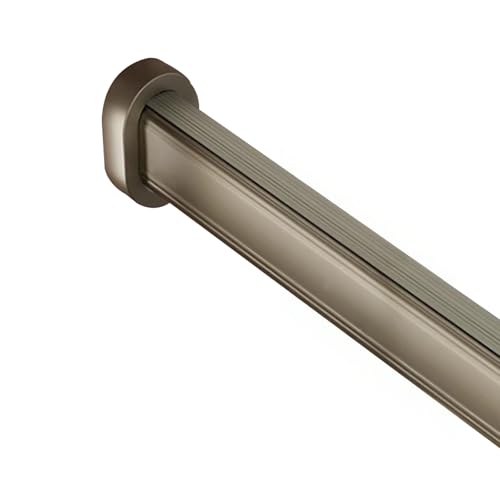 Kleiderstange aus Aluminiumlegierung, geeignet zum Aufhängen von Kleidung, 3 mm dicke Metallkleiderstange, geeignet for Kleiderschränke, Waschküchen und Badezimmer.(Brass,50in/127cm) von CKDKASZ