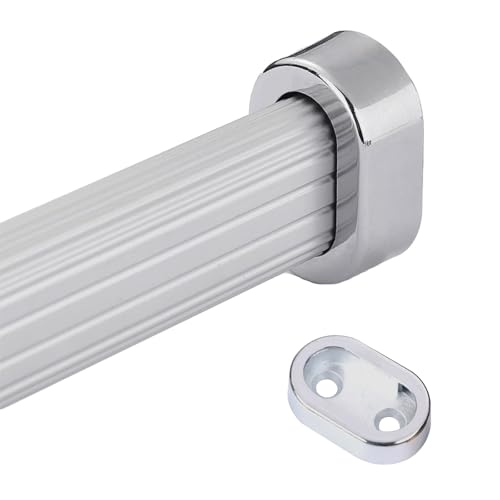 Kleiderstange for Kleiderschränke, Kleiderstange aus verstärktem Aluminiumlegierungsmaterial, galvanisiert, rostbeständig, geeignet for Kleiderschränke, Wäscheschränke(Silver,43.3in/110cm) von CKDKASZ