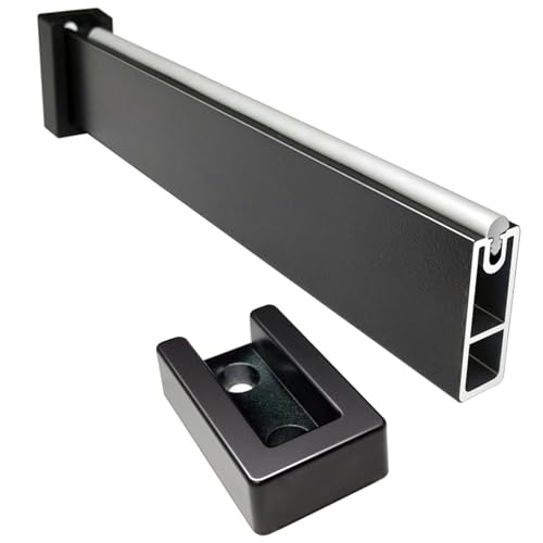 Kleiderstange for Kleiderschränke, aus Aluminiumlegierung, mit rutschfesten Gummistreifen, for schwere Kleidungsstücke, geeignet for Kleiderschränke, Badezimmer.(55.1in/140cm) von CKDKASZ