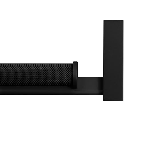 Kleiderstange for Kleiderschränke, aus gewebtem Stoff und Aluminiumlegierung, geeignet for Waschküchen, Wohnmobile und Kleiderschränke zur Aufbewahrung von Kleidung.(Black,35in) von CKDKASZ