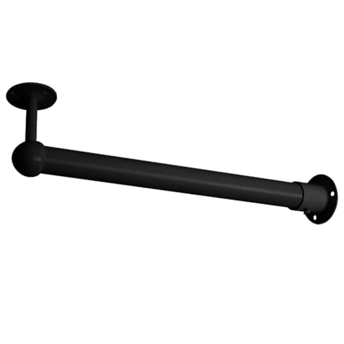 Kleiderstange for Kleiderschränke, aus verstärktem, lackiertem Stahlrohr, zum Aufhängen von Kleidung, geeignet for Kleiderschränke, Wandschränke und Waschküchen.(Black,40cm/15.7in) von CKDKASZ