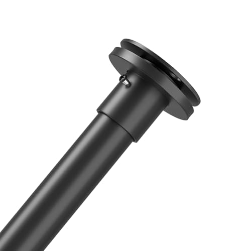 Kleiderstange for Kleiderschränke, verstellbare Duschvorhangstange, geeignet for Kleiderschränke, Wandschränke, Badezimmer, Wohnmobile, Fenster, Waschküchen(Black,140~280cm/55~110in) von CKDKASZ