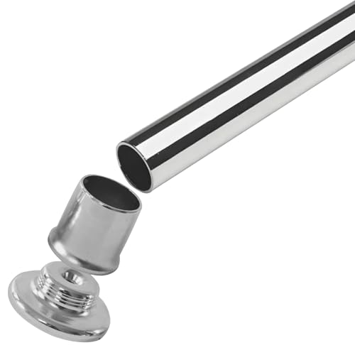 Kleiderstange for Kleiderschränke,aus Edelstahl,mit Einzelbohrung zur Befestigung,hohe Tragfähigkeit,geeignet for Waschküchen,Kleiderschränke,Badezimmer und Fenster.(140cm) von CKDKASZ