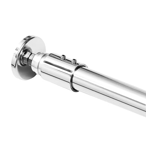 Kleiderstange for Kleiderschränke ohne Bohren, aus Edelstahl, mit integrierten rutschfesten Gummipolstern, geeignet for Kleiderschränke, Badezimmer und Waschküchen.(50in/127cm) von CKDKASZ