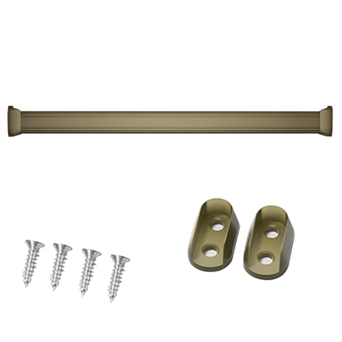 Kleiderstange for Wandschränke, aus Aluminiumlegierung, langlebig, geeignet for Wandschränke, Kleiderschränke, Waschküchen und Wohnmobile zum Aufhängen schwerer Kleidungsstücke.(Brass,19.7in/50cm) von CKDKASZ