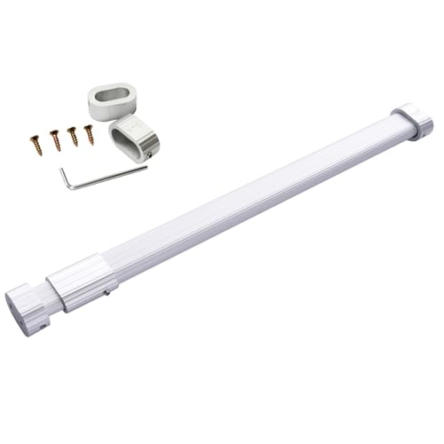 Kleiderstange for den Schrank,keine Bohrlöcher erforderlich, verstellbare Duschvorhangstange, geeignet for Fenster, Badezimmer, Kleiderschränke und Küchen.(Silver,42~62cm/16.5~24.4in) von CKDKASZ