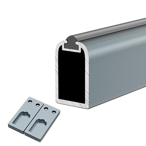 Kleiderstange mit rutschfesten, geräuscharmen Gummistreifen zum Aufhängen von Kleidung, geeignet for Kleiderschränke, Wäscheschränke, Waschküchen und Badezimmer.(Silver,51.2in/130cm) von CKDKASZ